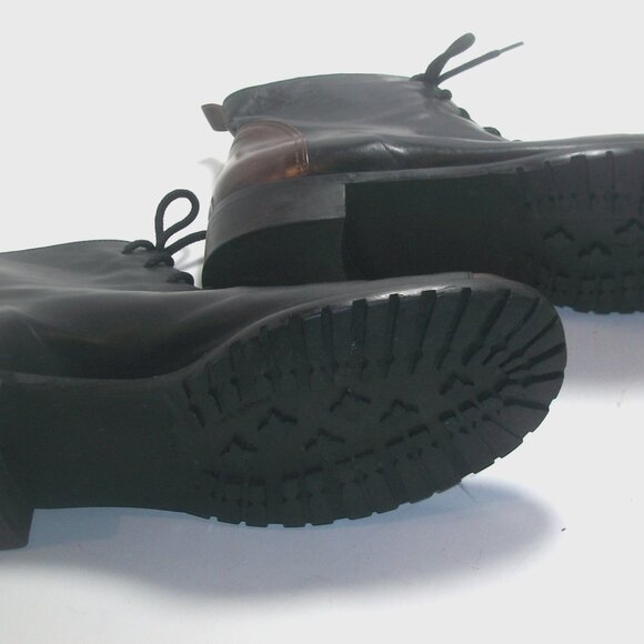 Maggie's Shoes Seattle 2-Tone Leather Lace-Up Boots Made in Italy 9 $345 EUC - Picture 10 of 10